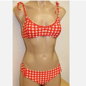NWT The Bikini LAB Swimsuit 2pc Bikini Set Red